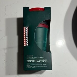 Starbucks Holiday Cold Cups - Dark Green and Red
